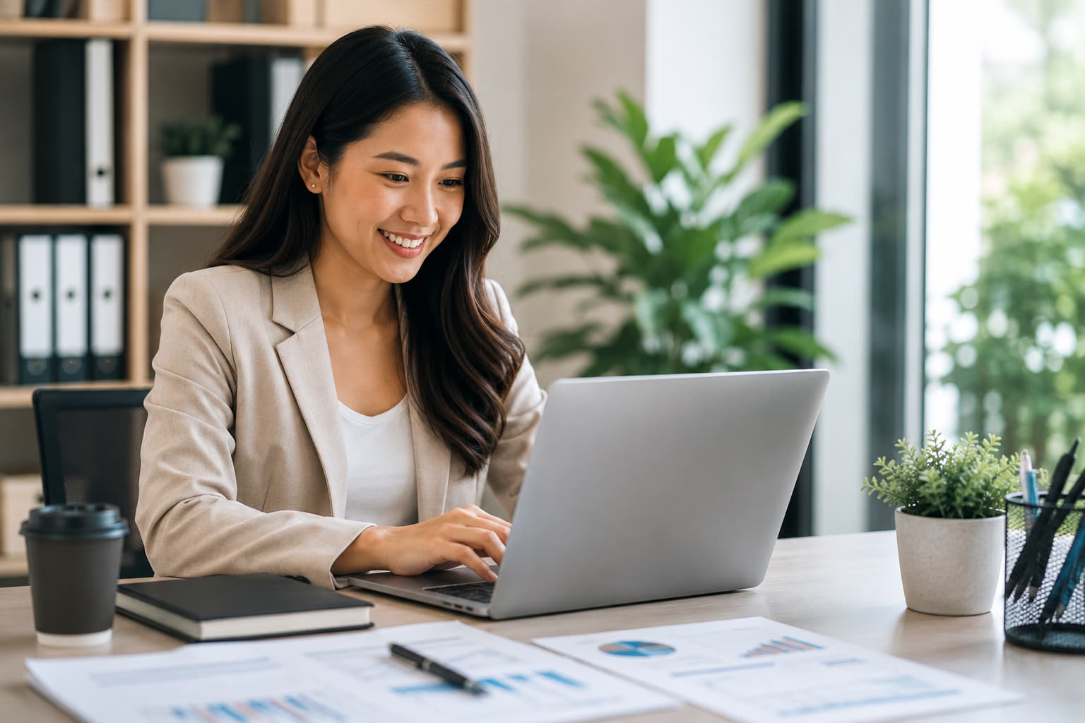 Employer of Record Philippines professional assisting with payroll, compliance, and remote workforce management in a modern office setting.